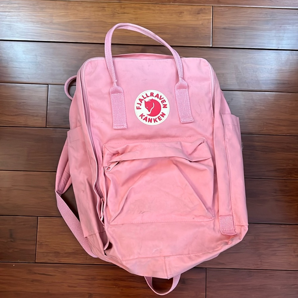 Pink Fjallraven Kanken backpack